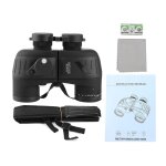 Jumelles 10x50, accessoire marin étanche avec boussole, télémètre de vision nocturne scintillante bak4 ... Jumelles 10x50, accessoire marin étanche avec boussole, télémètre de vision nocturne scintillante bak4 ...