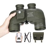 Jumelles 10x50, nautique de boussole, mesurer la distance, large objectif de bak4 prismes, anti - bue ...