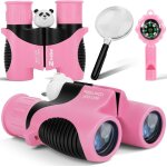 Jumelles pour enfants 8x21 haute rsolution avec loupe et boussole sifflet, jumelles pour enfants de ...