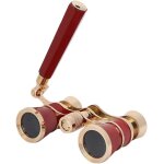 Jumelles de thtre, tlescope portatif de tlescope binoculaire d'opra 3x25 pour femmes filles enfants(rouge ...