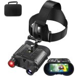 Jumelles de vision nocturne full hd étanches pour la pêche nocturne, 2600 mah, noires Jumelles de vision nocturne full hd étanches pour la pêche nocturne, 2600 mah, noires