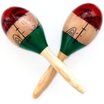 Jusch 9 pouces grand bois rumba shakers lot de 2 - percussion a main latine avec une qualit� sonore vibrante ...