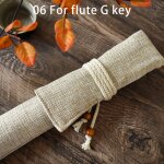 Juste de protection double couche pour flte en chanvre et bambou, etui de rangement portable, sac de ...
