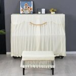 Juste en tissu lavable anti - poussire, tabouret de piano brod, multicolore, epaissi, minimaliste, ...
