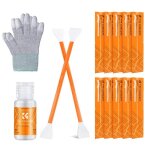 K&f kit bâtonnet de nettoyage 16 mm bâtonnets de nettoyage x10 20 ml de solution de nettoyage gants K&f kit bâtonnet de nettoyage 16 mm bâtonnets de nettoyage x10 20 ml de solution de nettoyage gants