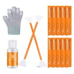 K&f kit bâtonnet de nettoyage 24 mm bâtonnets de nettoyage x10 20 ml de solution de nettoyage gants K&f kit bâtonnet de nettoyage 24 mm bâtonnets de nettoyage x10 20 ml de solution de nettoyage gants