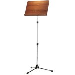 K&m 11841 - pupitre d'orchestre chrom� plateau bois haut