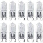 Kal - [10 paquets] g9 base ampoule halogne, 120 v 40 w blanc chaud 2900 k lustre ampoule de rechange ...