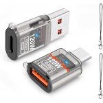 Kal - 120w usb - a vers usb - c otg (2 pack) pour une charge rapide, une prise casque et un transfert ...
