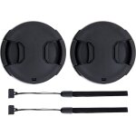 Kal - lot de 2 55mm bouchon d'objectif frontale lens cap pour nikon d3500 d3400 d5600 d7500 avec af - ...