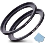 Kal - lot de 2 bagues step up de 62 mm a 72 mm pour filtre d'objectif d'appareil photo 62 mm a 72 mm