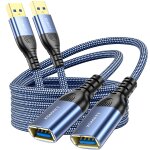 Kal - lot de 2 cbles d'extension usb 3. 0 type a mle vers femelle 5 gbit / s - compatible avec imprimante, ...