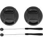 Kal - lot de 2 cache - objectifs 77 mm pour canon ef 24 - 70 mm f / 4l usm, nikon af - s nikkor 24 - ...