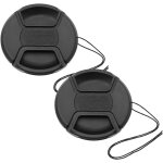 Kal - 2 pices rechange cache - objectif pour objectifs appareil photo capuchon de protection avec sangle ...