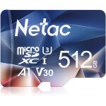 Kal - 512 go carte mmoire micro sdxc 100 / 30 mo / s pour switch, appareil photo, smartphone, ps vita, ...