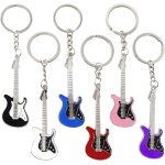 Kal - 6 pcs porte - cls guitare, mode mtal porte - cls guitare, porte - cls rock, pendentif cl chane ...