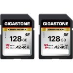 Kal - a2 v60 carte mmoire sdxc 128 go lot de 2 cartes, 4k camra pro, vitesse 120 mo / s. compatible ...