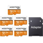 Kal - carte sd 64 go lot de 5, micro sd carte mmoire uhs - i vitesse jusqu'a 90 m / s, tf micro sdxc, ...