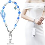Kal - chaîne de téléphone perles, dragonne universelle avec boucle métallique, bracelet de poignet pour ... Kal - chaîne de téléphone perles, dragonne universelle avec boucle métallique, bracelet de poignet pour ...