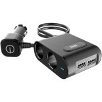 Kal - chargeur allume cigare usb, recharge rapide, chargeur de voiture 90w avec 4. 8a 2 ports usb et ...