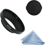 Kal - grand angle métal pare - soleil avec chiffon de nettoyage et capuchon d'objectif compatible avec ... Kal - grand angle métal pare - soleil avec chiffon de nettoyage et capuchon d'objectif compatible avec ...
