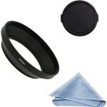 Kal - grand angle métal pare - soleil avec chiffon de nettoyage et capuchon d'objectif compatible avec ... Kal - grand angle métal pare - soleil avec chiffon de nettoyage et capuchon d'objectif compatible avec ...