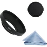 Kal - grand angle métal pare - soleil avec chiffon de nettoyage et capuchon d'objectif compatible avec ... Kal - grand angle métal pare - soleil avec chiffon de nettoyage et capuchon d'objectif compatible avec ...