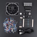 Kal - kit d'horloge numrique a led bricolage, rotation de contrle de la lumire multifonctionnelle, ...