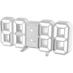 Kal - rveil numrique 3d pour les chambres, horloge murale numrique a affichage led avec 12 / 24 heure ...