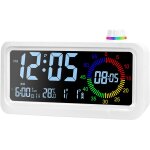 Kal - rveil numrique, ecran led couleur visuel rveil avec minuterie, 2 niveaux de luminosit, 3 niveaux ...