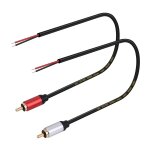 Kalanka - lot de 2 cbles de haut - parleur rca audio mle vers connecteur mle vers extrmit ouverte ...