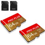 Kalanka - lot de 2 carte mmoire 64 go avec adaptateur, carte mmoire tf haute vitesse, uhs - i, a1, ...