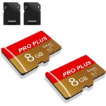 Kalanka - lot de 2 carte mmoire 8 go avec adaptateur, carte mmoire tf haute vitesse, uhs - i, a1, c10, ...