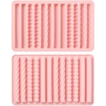 Kalanka - lot de 2 moules en silicone sur le thme des longues bandes de chocolat pour pte a fromage, ...