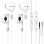Kalanka - 2 pack ecouteurs intra auriculaires filaire avec jack 3, 5 mm, casque antibruit avec microphone, ... Kalanka - 2 pack ecouteurs intra auriculaires filaire avec jack 3, 5 mm, casque antibruit avec microphone, ...