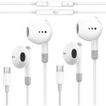 Kalanka - 2 packs ecouteurs usb c pour iphone 15 / 15 pro / 16 / 15 pro max, intra auriculaires avec ... Kalanka - 2 packs ecouteurs usb c pour iphone 15 / 15 pro / 16 / 15 pro max, intra auriculaires avec ...
