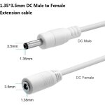 Kalanka - 2 pièces 1mètres rallonge cordon d'alimentation dc 1. 35mm x 3. 5mm mâle à femelle dc plug ... Kalanka - 2 pièces 1mètres rallonge cordon d'alimentation dc 1. 35mm x 3. 5mm mâle à femelle dc plug ...