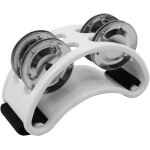 Kalanka - lot de 2 tambourins a pied, pdale de percussion avec cloche en acier, accessoires pour instruments ...