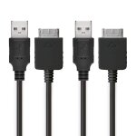 Kalanka - 2x cble usb lecteur mp3 data et charge de 1m compatible avec sony walkman nw - a55l nwz - ...