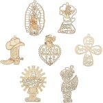 Kalanka - lot de 35 breloques creuses en bois brut avec trou pour travaux manuels, maison, fte, dcoration ...