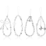 Kalanka - lot de 4 dragonnes de poignet en perles pour appareil photo numrique avec breloque en cristal, ...