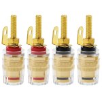 Kalanka - 4 pices 4mm prise banane borne de liaison, connecteurs de borne de haut - parleur, pour amplificate ...