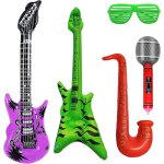 Kalanka - lot de 5 instruments de musique gonflables - accessoires de fête rock et festival - décoration ... Kalanka - lot de 5 instruments de musique gonflables - accessoires de fête rock et festival - décoration ...