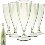 Kalanka - 5 pi�ces fl�tes a champagne en plastique, avec manchon 1 tasse, 155ml verres a champagne en ...