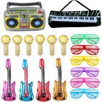 Kalanka - accessoires de fte gonflables - microphone de guitare gonflable - instruments de musique de ...