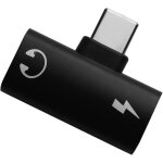 Kalanka - adaptateur 2 en 1, ecouteurs casque et charge, usb - c vers usb - c / jack 3. 5mm, alu, noir, ... Kalanka - adaptateur 2 en 1, ecouteurs casque et charge, usb - c vers usb - c / jack 3. 5mm, alu, noir, ...