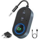 Kalanka - adaptateur bluetooth avion, 2 en1 r�cepteur bluetooth jack 3. 5mm aux, bluetooth adaptateur ...
