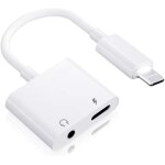 Kalanka - adaptateur casque iphone [certifi mfi] 2 en 1 light - ning vers jack 3, 5 mm adaptateur casque ...
