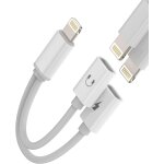 Kalanka - adaptateur pour iphone aux lightning vers chargeur rapide (2 en 1) double prise casque et chargeur ...