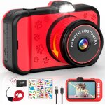 Kalanka - appareil photo enfant avec zoom rotatif 360, grand cran 3, 5 , 1080p apareille photo numrique ...